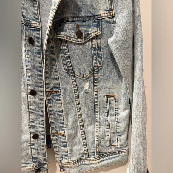 Hollister Unisex Faded Blue Denim Jacket - Picture 4 of 7